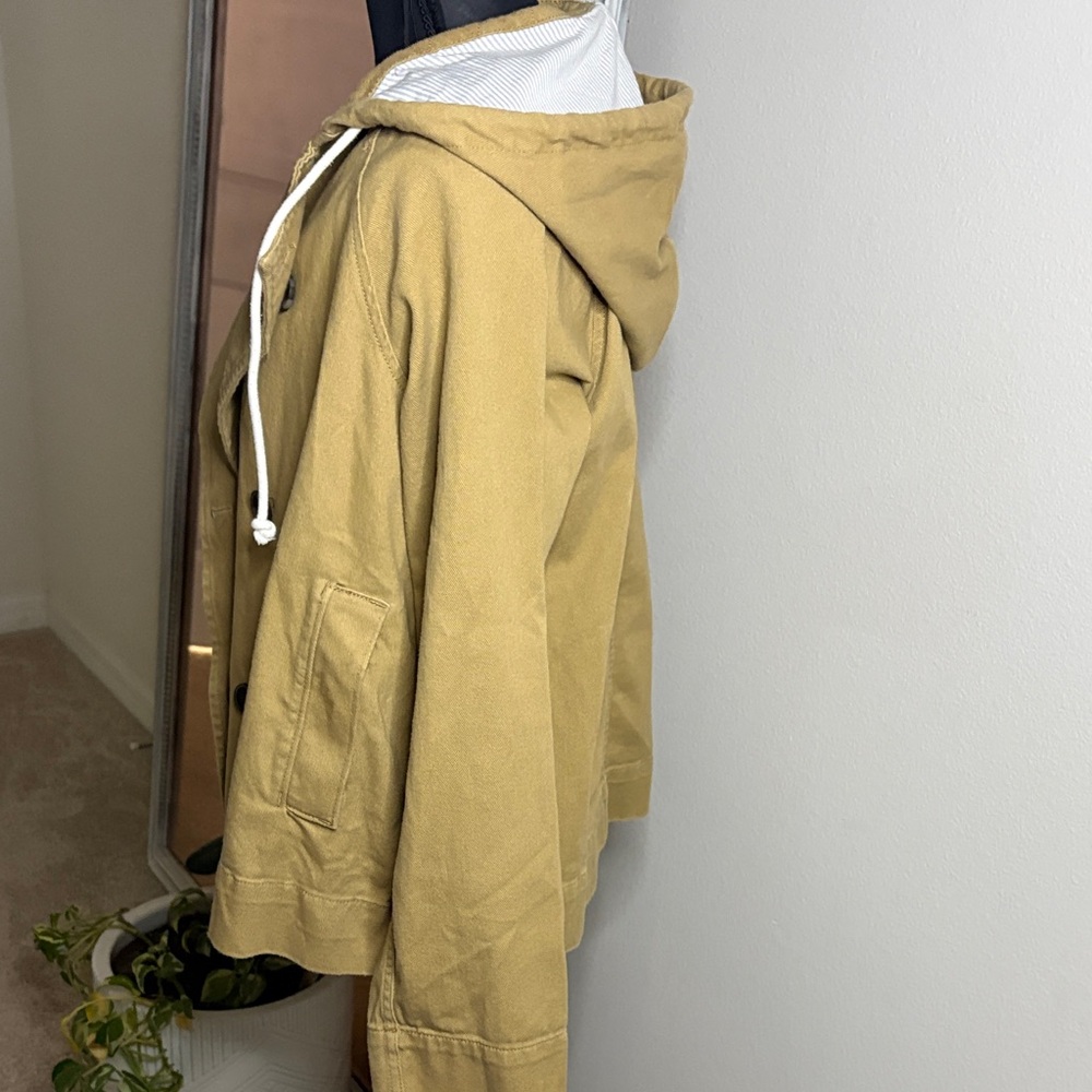 FREE ASSEMBLY Stylish Tan Hooded Trench Coat for Women - Picture 4 of 10